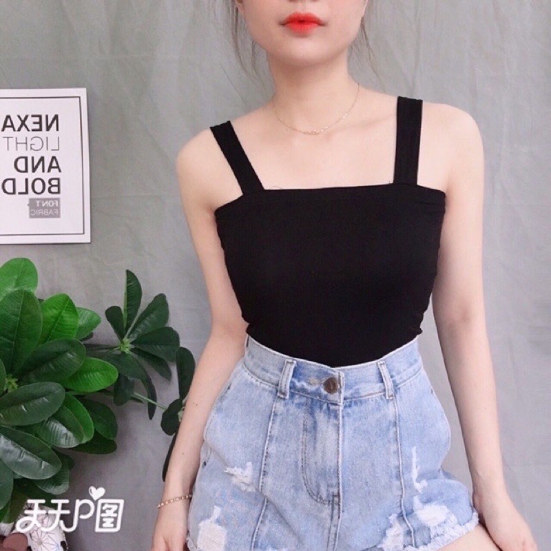 Áo Hai Dây Kiểu Dây To croptop (cth)