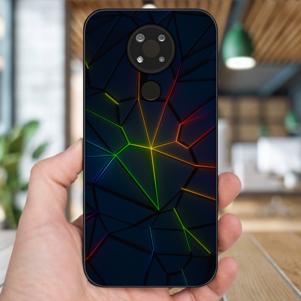 Ốp lưng Nokia 3.4 viền đen in hình hoạ tiết 3D