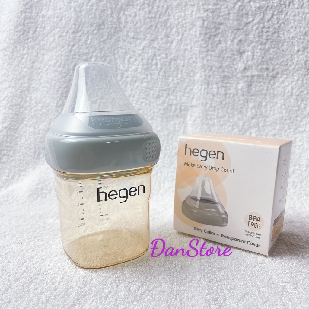 Bình sữa hegen 150ml  240ml 330ml cổ màu xanh- hồng- ghi chính hãng