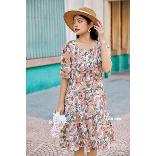 Đầm cài nút ngọc da0286
