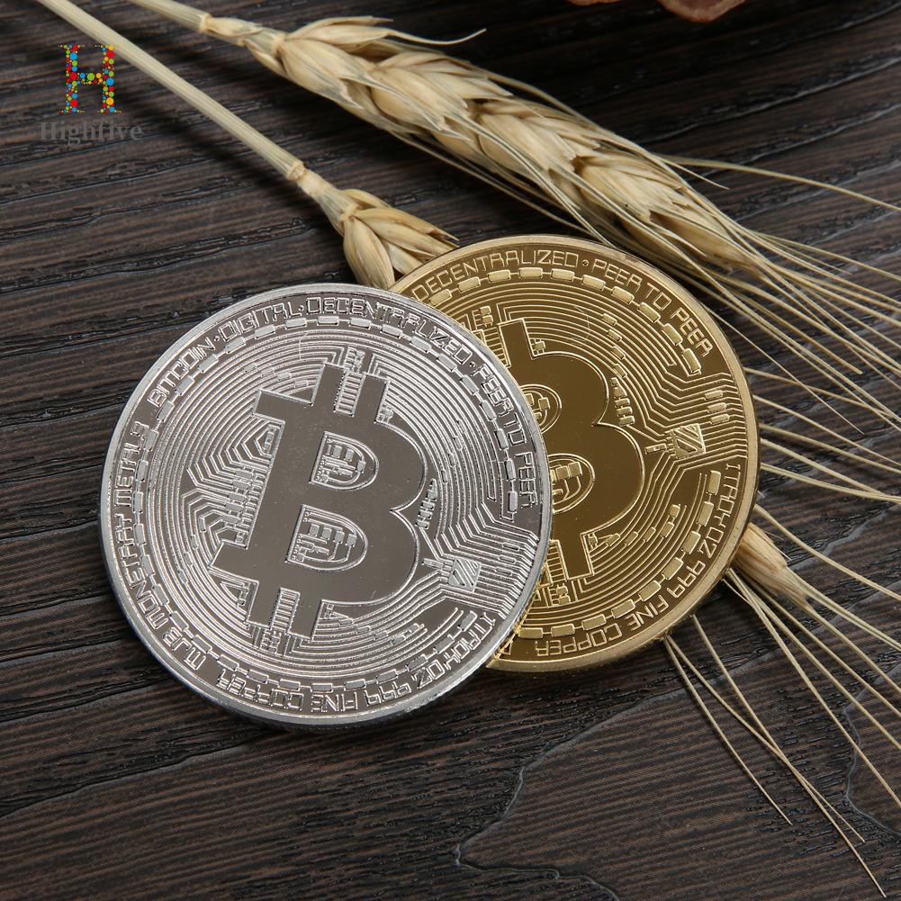 Đồng Xu Bitcoin Bằng Đồng Để Trang Trí