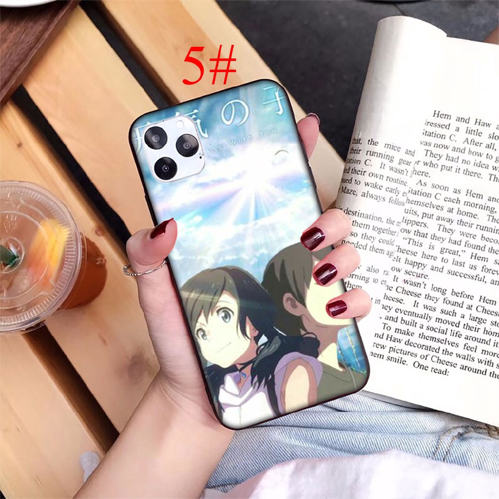Ốp điện thoại mềm họa tiết phim anime Your Name cho iPhone XR XS Max 11 Pro Max