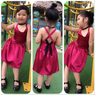 Váy yếm lụa cho bé gái đi biển SNT[S]