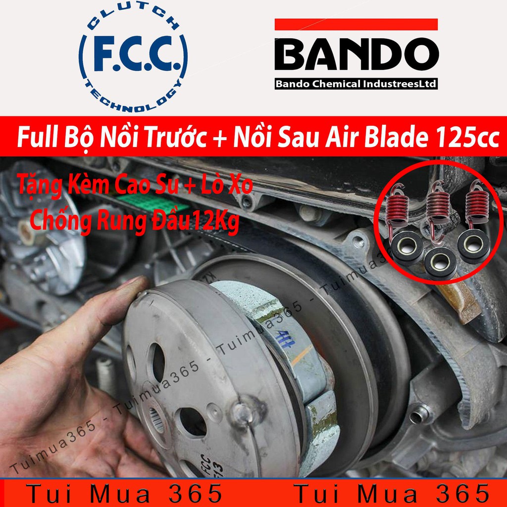 Full Bộ nồi trước và Nồi Sau Honda Air Blade 125cc ( Bando / FCC )