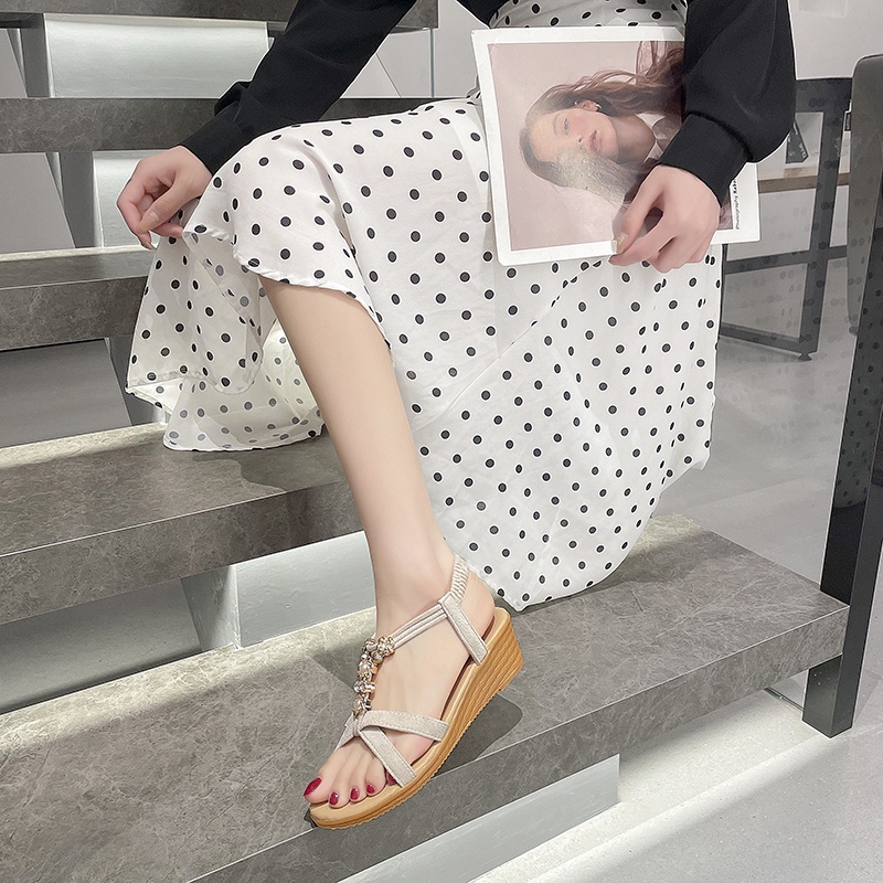 Sandals Ielgy đế dày phong cách bohemian cổ điển