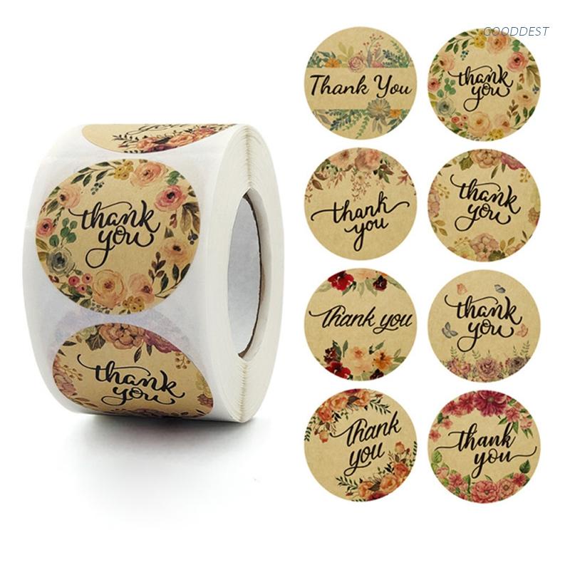 Set 500 thẻ giấy in chữ Thank You dùng để trang trí tiệc cưới/sinh nhật