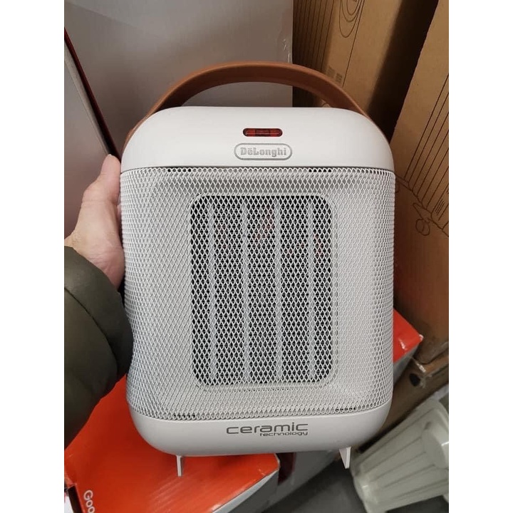 Quạt sưởi gốm DeLonghi HFX30C18 Trắng - Đen 55m² sưởi nhanh hơn với công nghệ làm nóng từ gốm