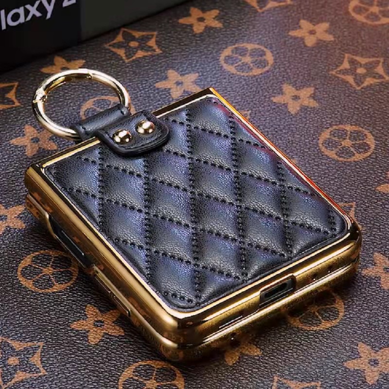 Sang Trọng Bao Da Điện Thoại Nắp Gập Chống Sốc Cho samsung galaxy z flip 5 smart phone z flip 4 flip 3 Ốp