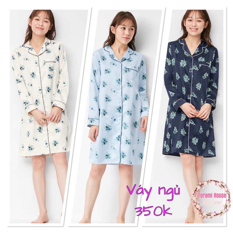 Bộ ngủ lụa GU (japan), chất lụa mát
