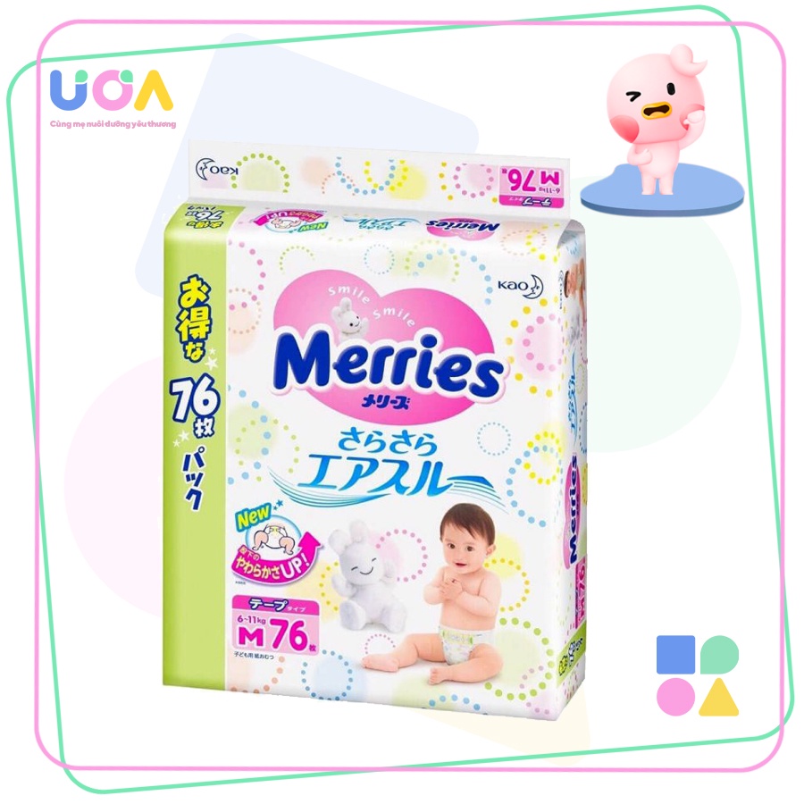 Tã dán Merries Jumbo nội địa Nhật chính hãng size M