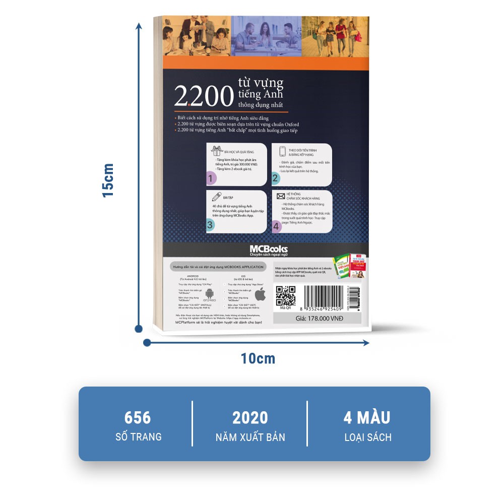 Sách 2200 Từ Vựng Tiếng Anh Thông Dụng Nhất Dành Cho Người Học Cơ Bản Học Kèm App