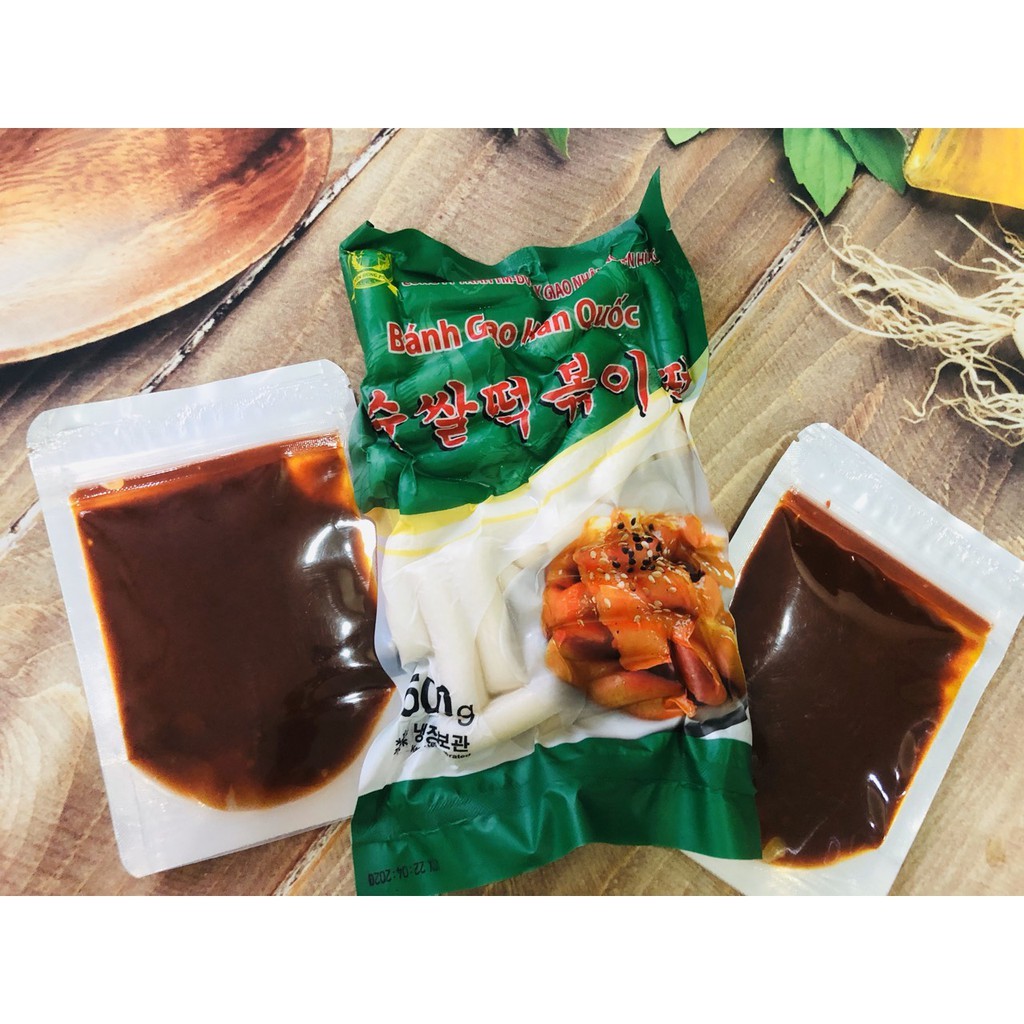 1kg bánh gạo xanh kèm 200g sốt nấu tokpokki