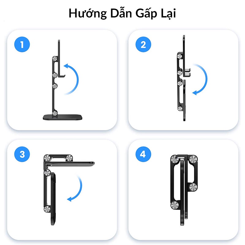 Giá Đỡ Điện Thoại CLOVERB Stand Điều Chỉnh Đa Gốc Độ, Có Thể Gấp Gọn Dùng Để Học Online Xem Phim, Facetime, Tiktok, Live