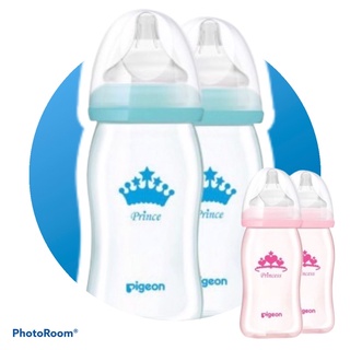 Bộ Đôi Bình Sữa PP Plus Pigeon Hình Hoàng/Công chúa Tử 240ml