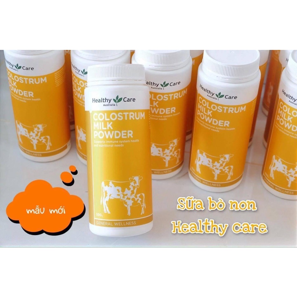 Sữa Bò Non Healthy Care Colostrum Milk Powder Úc Hỗ Trợ Tăng Sức Đề Kháng Cho Trẻ Từ Sơ Sinh, Người Già 300g