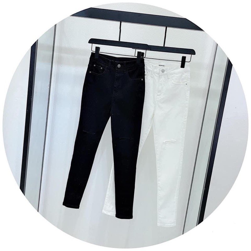 Quần jeans rách gối