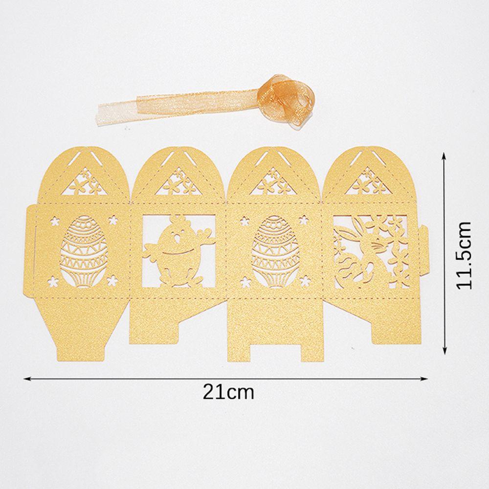 YOLA 10 Hộp Giấy Đựng Kẹo Trang Trí Ruy Băng Cắt Rỗng 2022