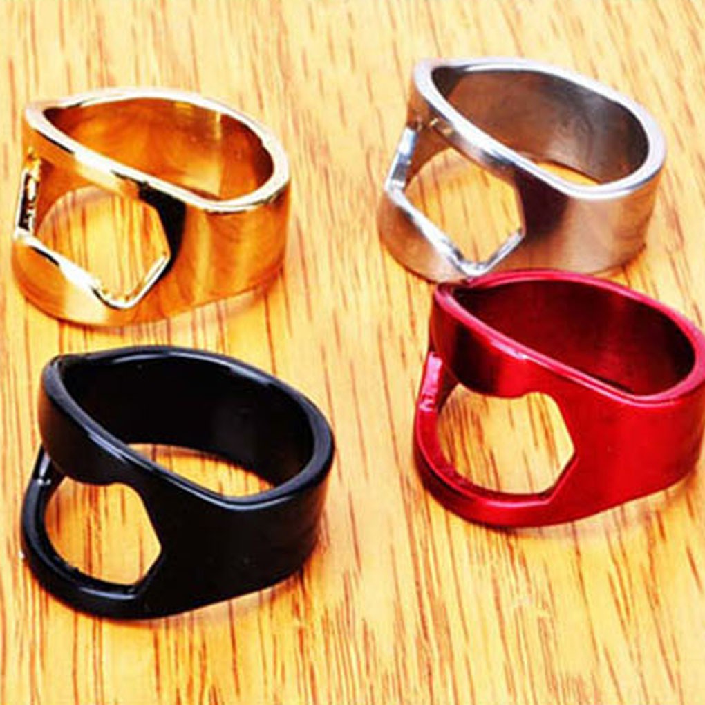 Nhẫn kim loại khui nắp chai kiểu dáng đáng yêu