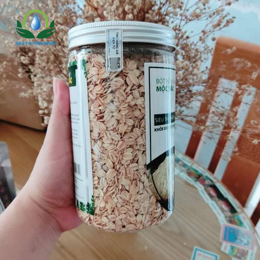 Yến mạch nguyên chất Mộc Sắc hộp 500g - 2 loại bột, hạt