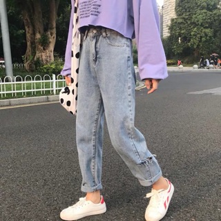 [ sẵn ] Quần big size jeans rách hông / quần baggy bò kích thước lớn