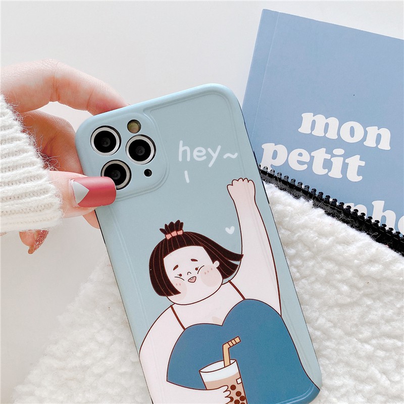 Ốp lưng iphone Bé mập IMD dày dặn viền nổi 5/5s/6/6plus/6s/6splus/7/7plus/8/8plus/x/xr/xs/11/12/pro/max/plus/promax | BigBuy360 - bigbuy360.vn