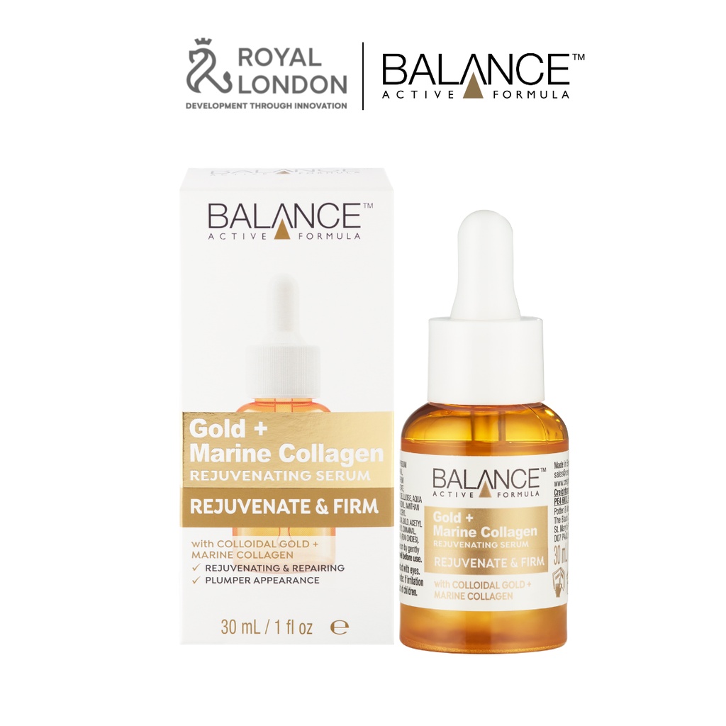 Serum Trẻ Hóa, Tái Tạo Da Balance Active Formula Gold Collagen Rejuvenating 30ml