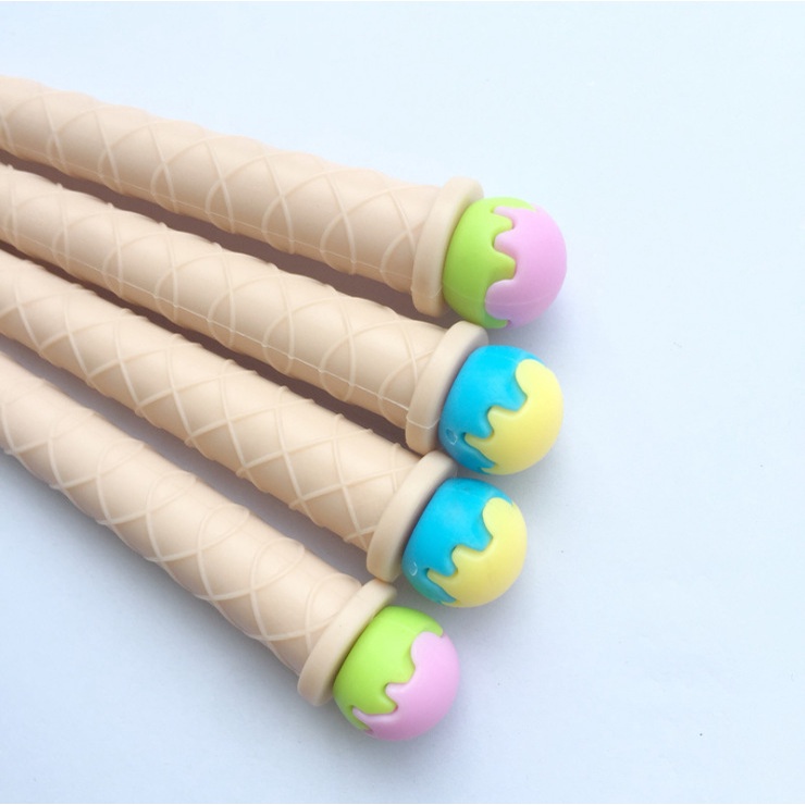 Bút Mực Gel 0.5mm Màu Đen Hình Cây Kem Dễ Thương