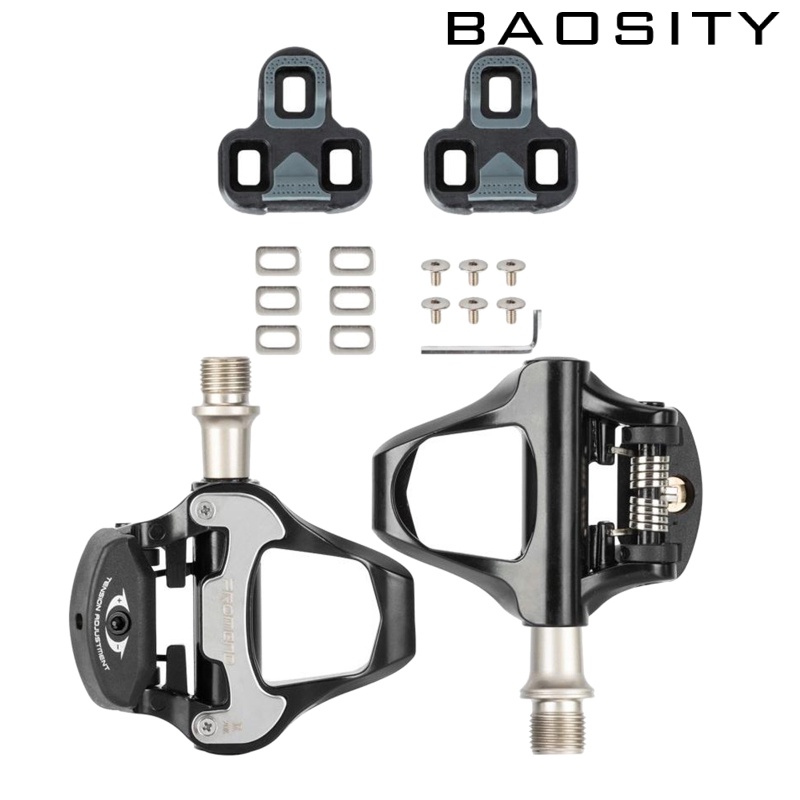 [BAOSITY]Road Bike Bicycle Pedal Cleats Set Clipless Pedals Cleat Bolts