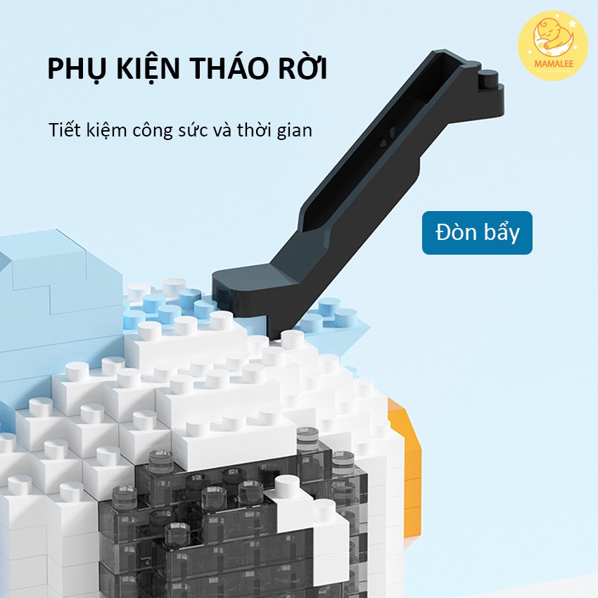 Lego 3D Phi Hành Gia Có Đèn Led Phát Sáng Dễ Thương (Phiên Bản Đặc Biệt) Có Hộp - Đồ Chơi Lắp Ráp Mô Hình Vũ Trụ