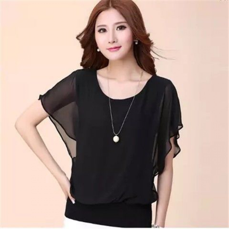 Áo Chiffon Tay Cánh Dơi Thời Trang Thanh Lịch Dành Cho Nữ