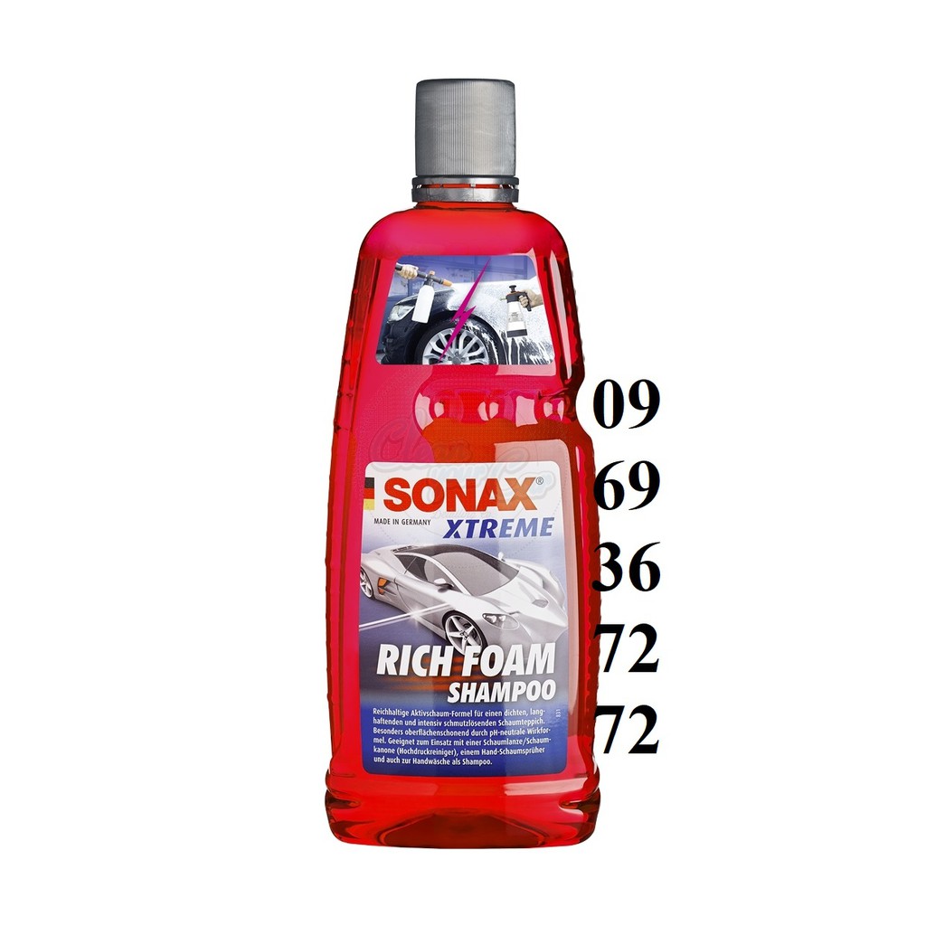 Sonax Rich Foam Shampoo 248300- Xà phòng rửa xe bọt tuyết.