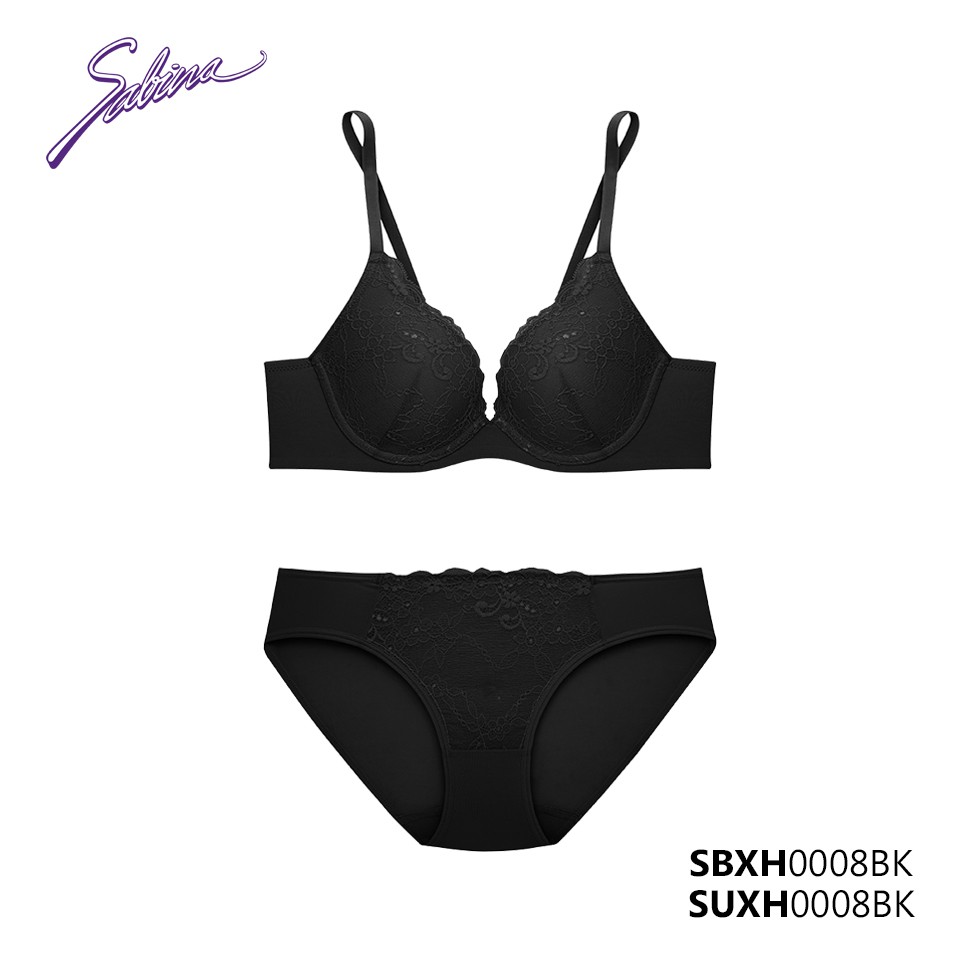 Combo Áo Lót Có Gọng Mút Dày Vừa Nâng Tự Nhiên Và Quần Đồng Bộ Phối Ren Soft Doomm By Sabina SBXH0008+SUXH0008 | BigBuy360 - bigbuy360.vn