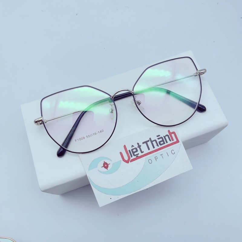 gọng kính cận kim loại mắt mèo siêu chất G1009