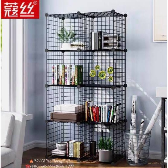 Kệ-tủ lắp ghép thông minh 8ô