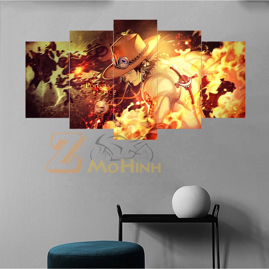 Bộ Poster One Piece Dán Tường chất liệu Decal - Tranh Nhân vật anime One Piece bóc dán dùng trang trí nội thất