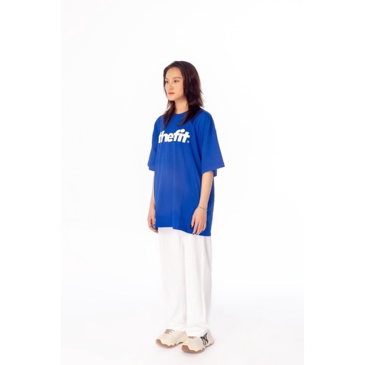 Áo thun UNISEX localbrand THE FIT EMBOSSED LOGO TEE BLUE, áo localbrand chính hãng in nổi, 100% cotton