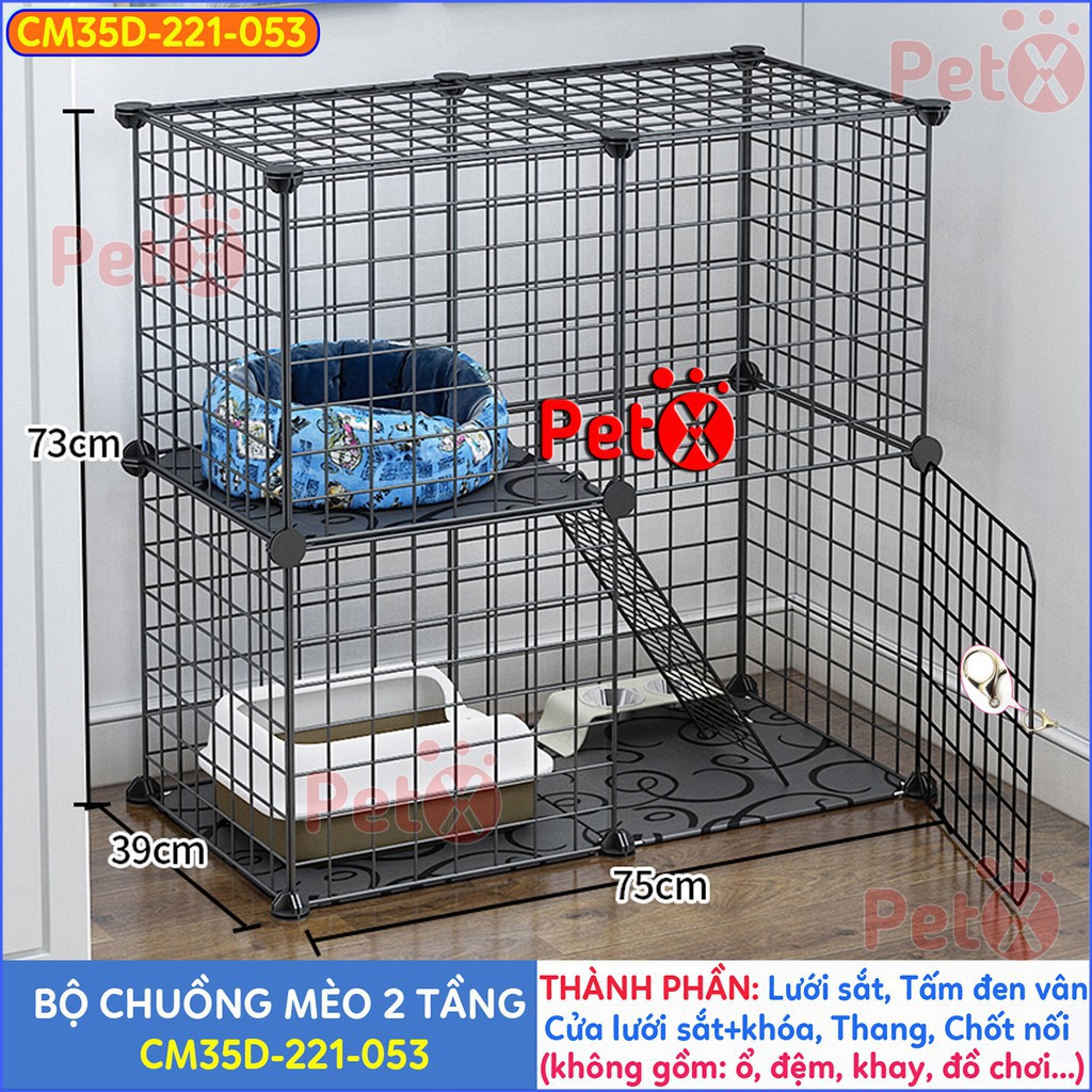 [RẺ NHẤT SHOPEE] Chuồng mèo 2 tầng lưới sắt lắp ghép đa năng cho thú cưng thỏ, sóc bọ ú chọn mẫu theo phân loại