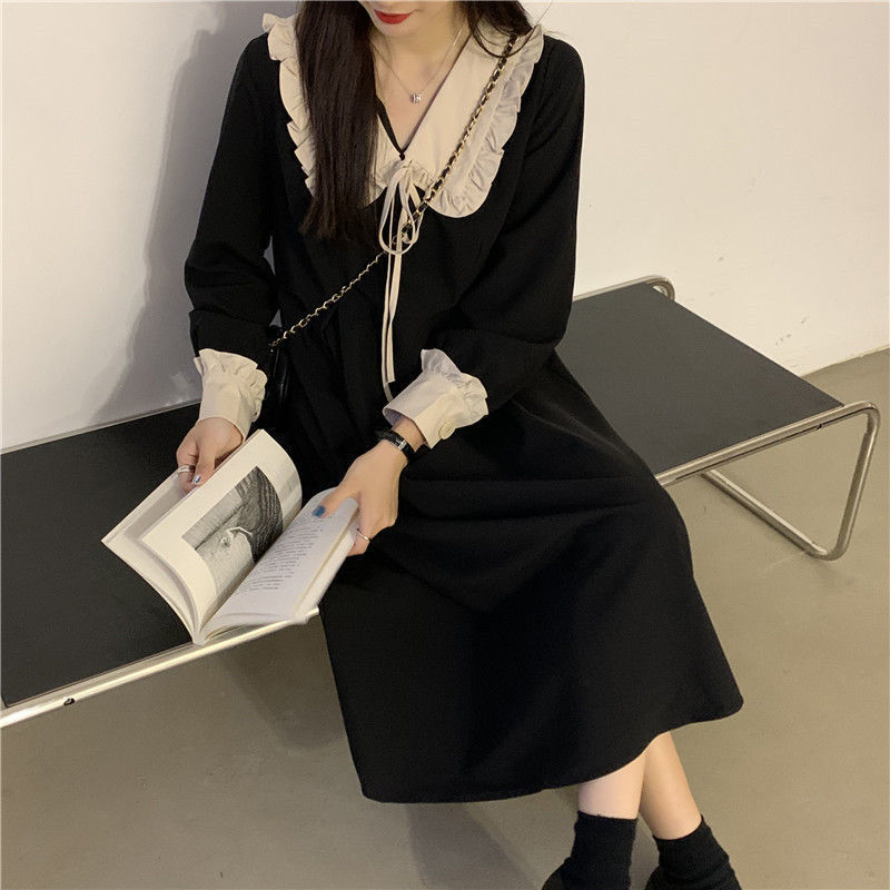 Đầm Tay Dài Cổ Chữ V Thời Trang Hàn Quốc 2020 Dành Cho Bạn Nữ | BigBuy360 - bigbuy360.vn