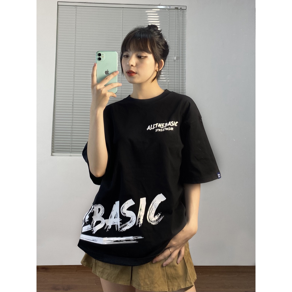 Áo thun Brushing Tee All The Basic trendy cá tính, form rộng tay lỡ  năng động thoải mái  01XE0017