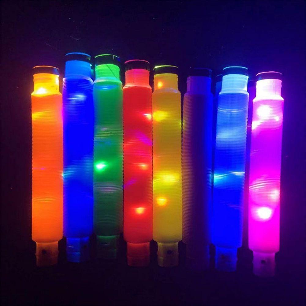 Lanfy Ống Pop Đồ Chơi Ống Nhựa Kéo Dài Phát Sáng Giảm Căng Thẳng Chống Căng Thẳng Đồ Chơi Quà Tặng Cho Trẻ Em