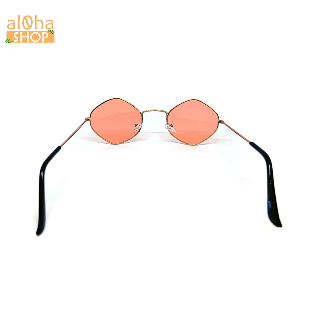 Mắt kính Ulzzang thời trang gọng sắt hình thoi K203 unisex nam nữ phong cách Hàn - al0ha Shop