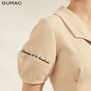 Đầm tay phồng cổ lật DA1143 GUMAC