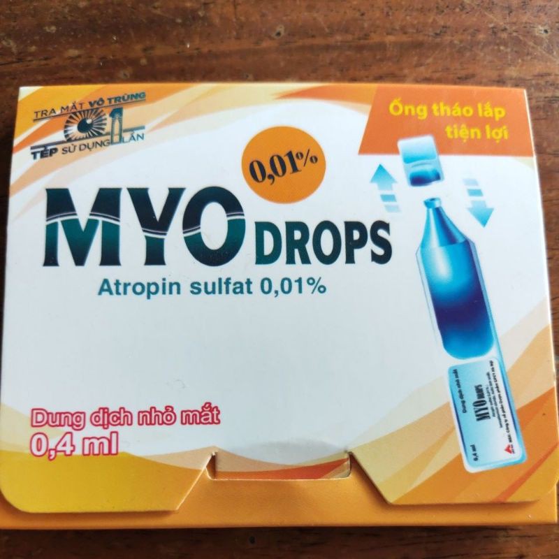 Tra mắt hỗ trợ mắt cận Myo drops hộp 20 ống