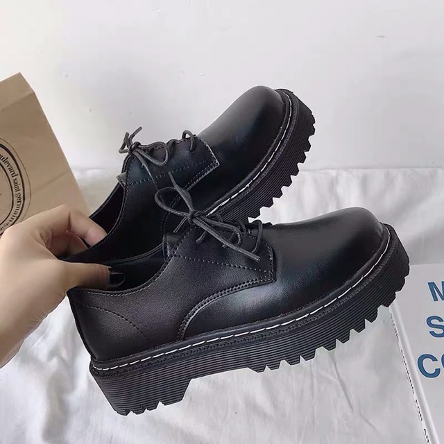 (sẵn Đen 38, Trắng 37)✨Giày bánh mì oxford trái tim gót - hàng cam kết đẹp y hình | BigBuy360 - bigbuy360.vn