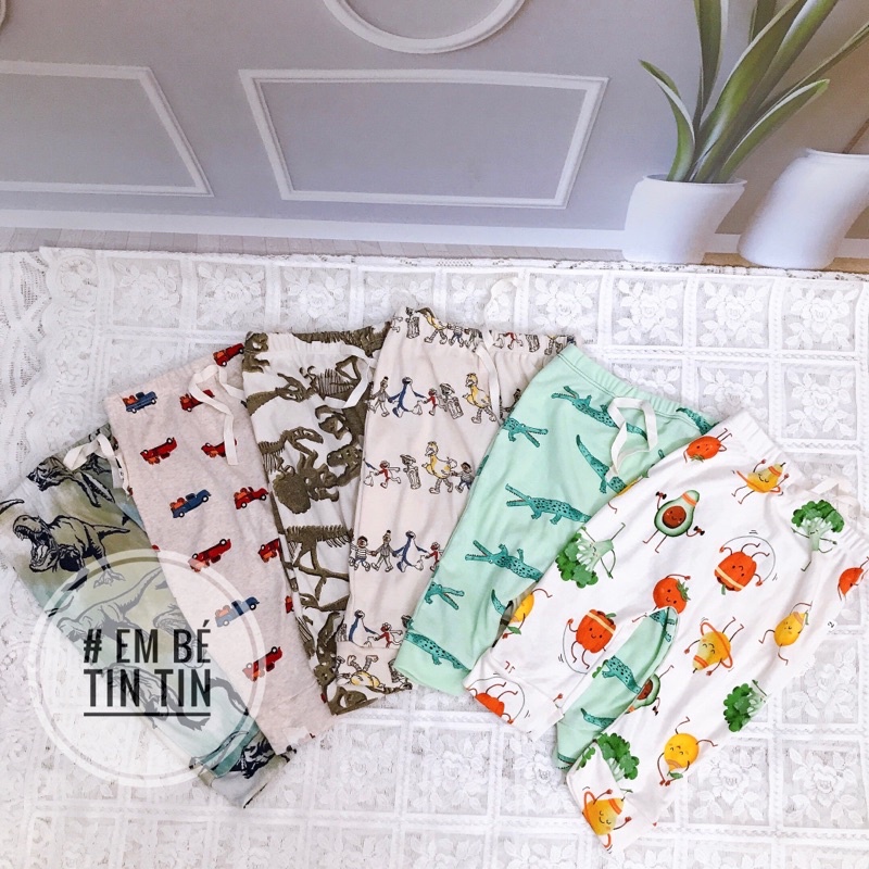 Quần cotton đũng rộng cho bé (6-8kg,8-10kg,10-12kg)
