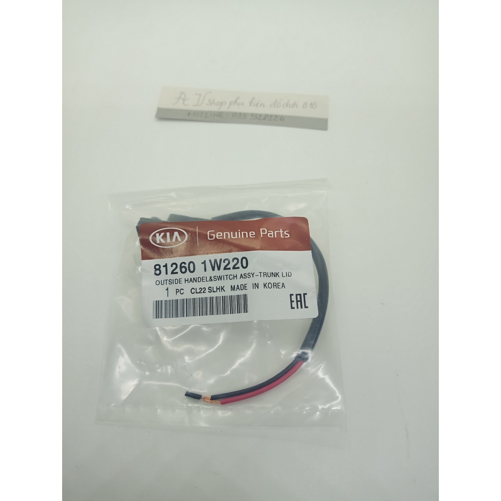 Công tắc mở cốp sau, cao su mở cốp sau xe Morning, I10, Picanto, Rio, Accent, (Mã: 812601W220)