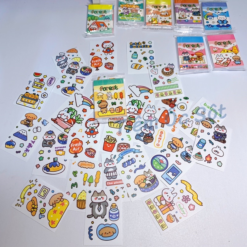Sổ sticker mini 24 tờ hoạ tiết hoạt hình xinh xắn Tiệm Ốc Sột