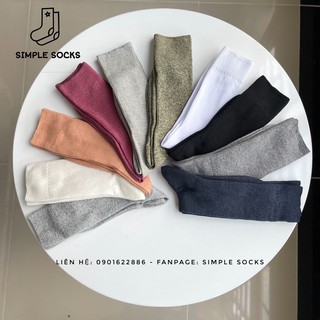 Tất Cổ Cao MuJi 💖FREESHIP💖MUJI Men Organic Cotton Right Angle Rib - Vớ Cổ Cao Xuất Nhật Basic Dày Dặn