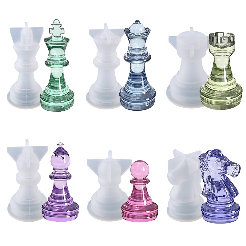 Khuôn Silicone Làm Trang Sức Hình Quân Cờ Vua 3D Độc Đáo