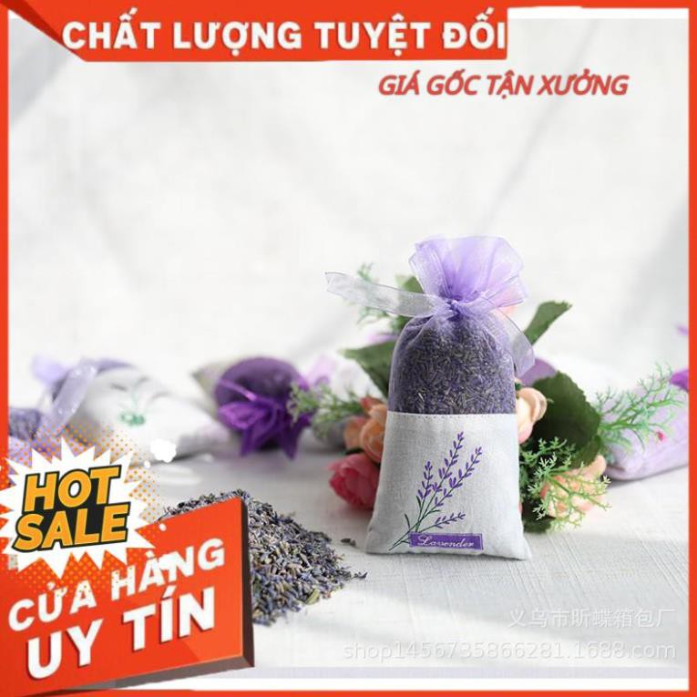 [FREESHIP-HÀNG TỐT] Túi thơm nụ hoa khô Lavender dùng treo xe ô tô, tủ quần áo, góc làm việc, hương thơm dịu nhẹ